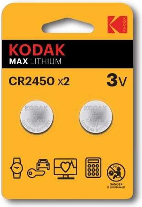 Produktbild Kodak CR2450 Single-use battery Lithium - Batterie (2 Stk., CR2450, 500 mAh)
