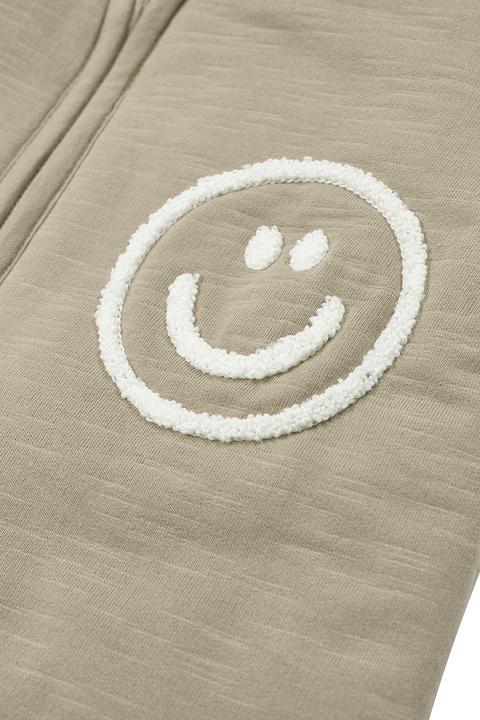 Actual product image Meyco Slub with smile application baby sleeping bag with detachable sleeves (90 cm)
