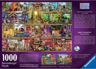 Actual product image Ravensburger Puzzle 1000 dogs in the library (1000 pieces)