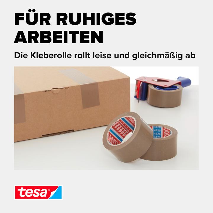 Actual product image tesa tesapack hand dispenser set with 2 tear-resistant PVC packing tapes (50 mm)