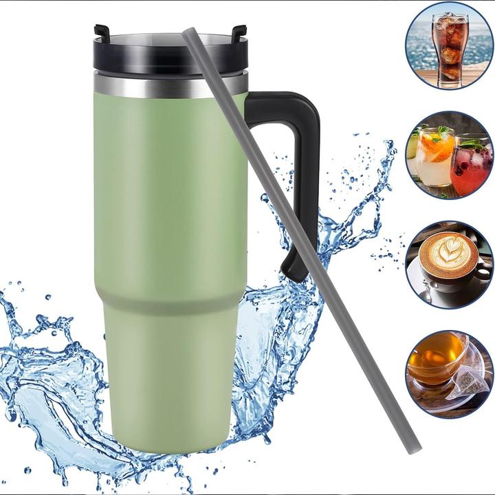 Produktbild ASMI Edelstahl Thermobecher, Kaffeebecher, Auto-Tumbler-Becher, 900ml (0.89 l)