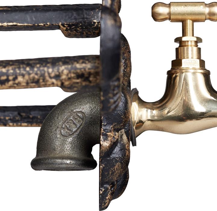 Actual product image Relaxdays Hose Holder with Faucet, Vintage Design (0.14 m)