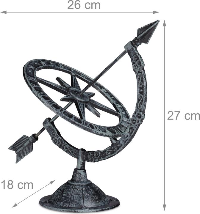 Actual product image Relaxdays Antique Sundial, Outdoor Ornament