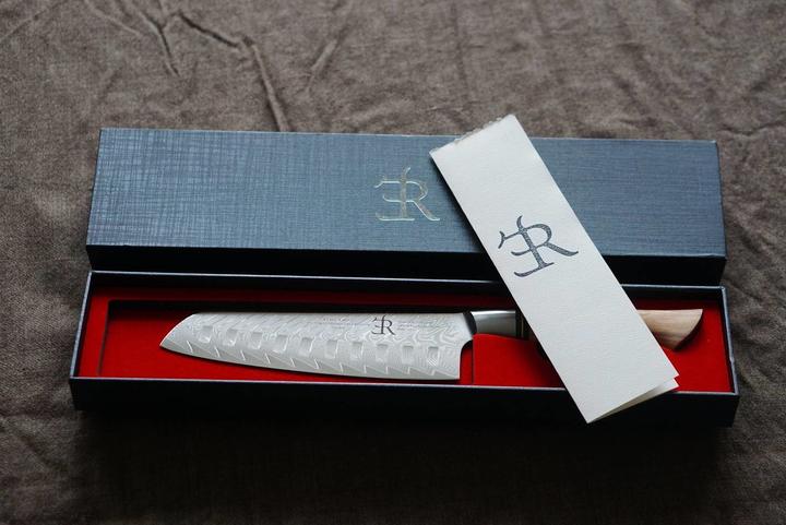 Actual product image Ryda Knives Santoku knife - ST650 Damascus 20 cm (20.50 cm)