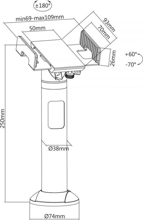 Produktbild Maclean MC-847 - Handwerkzeug-Griff - Schwarz - 0 - 180° - 3,8 cm