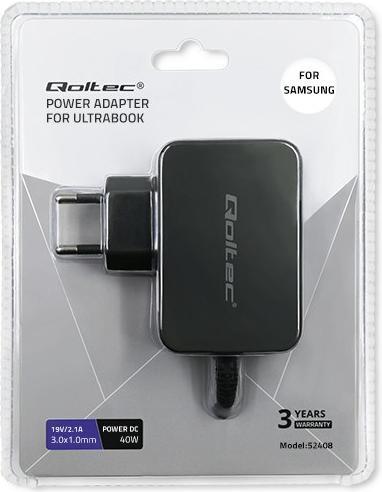 Produktbild Qoltec Netzteil für Samsung Ultrabook 40W | 19v | 2.1a | 3,0*1,0 (40 W)