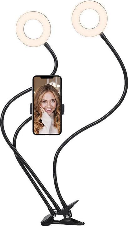 Actual product image Cygnett V-Dual Classic 2-in-1 Dual Ring Light with Phone Holder