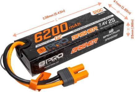 Actual product image AKKU Li-Po 2S 7.4V 6200mAh 120C G2 Smart Pro Basher IC5