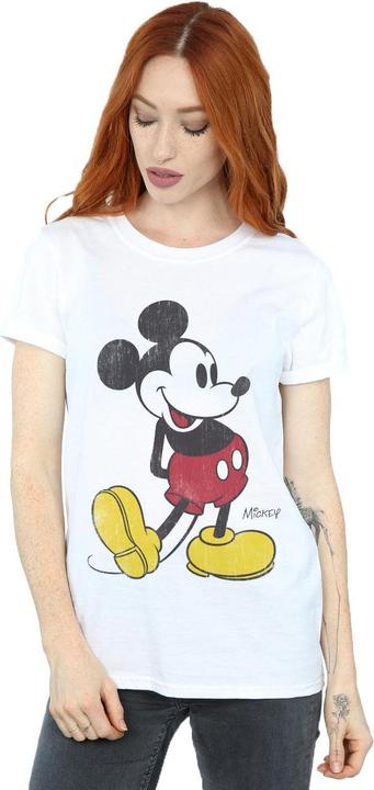 Actual product image Disney Womens/Ladies Mickey Mouse Classic Kick Cotton Boyfriend T-Shirt (XXL)