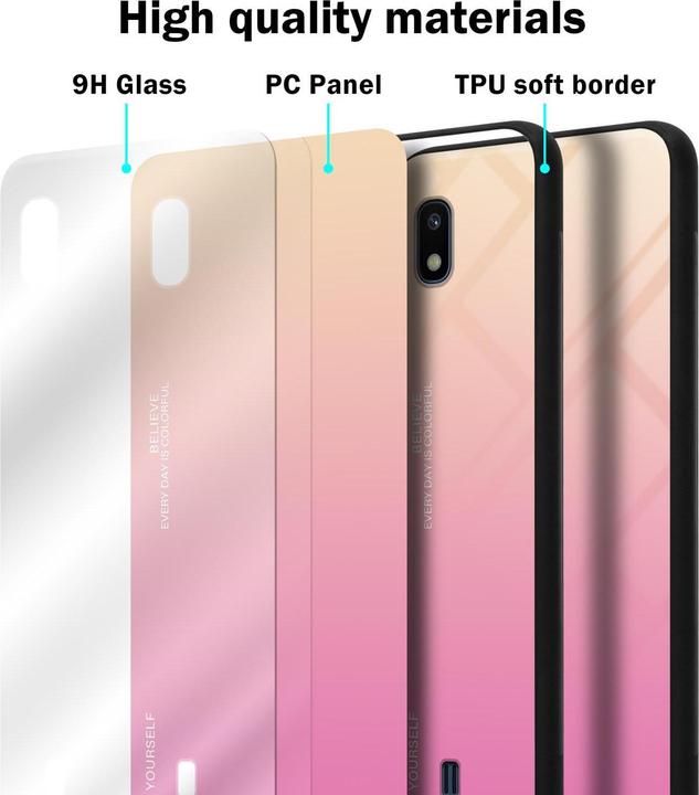 Productafbeelding Cadorabo TPU 2 kleuren glasdekking (Samsung Galaxy A10, HTC One M10)