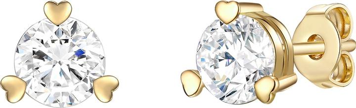 Glanzstücke München Damen Herz Sterling Silber Zirkonia gelbgold - 15844 (Sterling Silber)