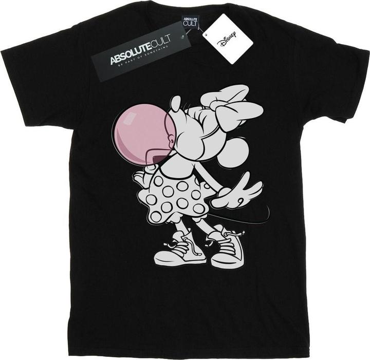 Actual product image Disney Womens/Ladies Minnie Mouse Gum Bubble Cotton Boyfriend T-Shirt (XXL)