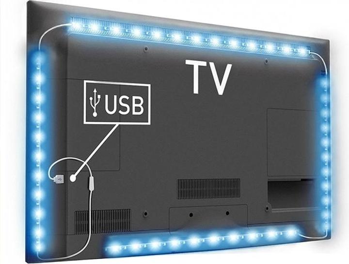 Produktbild Ueli Express 4 x 50cm RGB LED TV Hintergrundbeleuchtung mit Fernbedienung (RGB, 200 cm, Indoor)