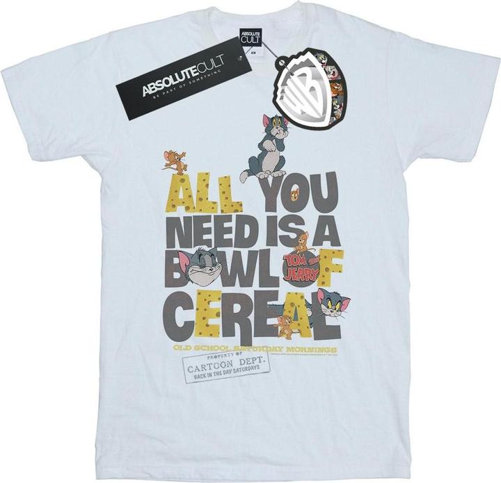 Actual product image Tom & Jerry Womens/Ladies All You Need Is Cotton Boyfriend T-Shirt (S)