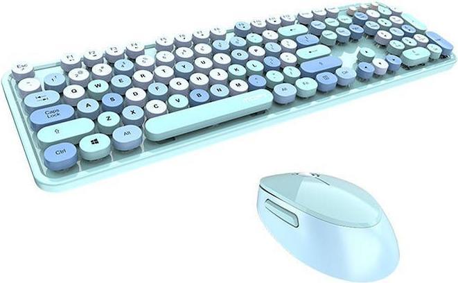 Immagine prodotto Mofii Set tastiera + mouse senza fili Sweet 2.4G (blu) (Ing. Int., Cablato)