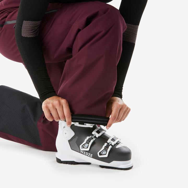Immagine prodotto Wedze Pantaloni da sci da donna caldi e traspiranti Donna - 500 rosso bordeaux (44)