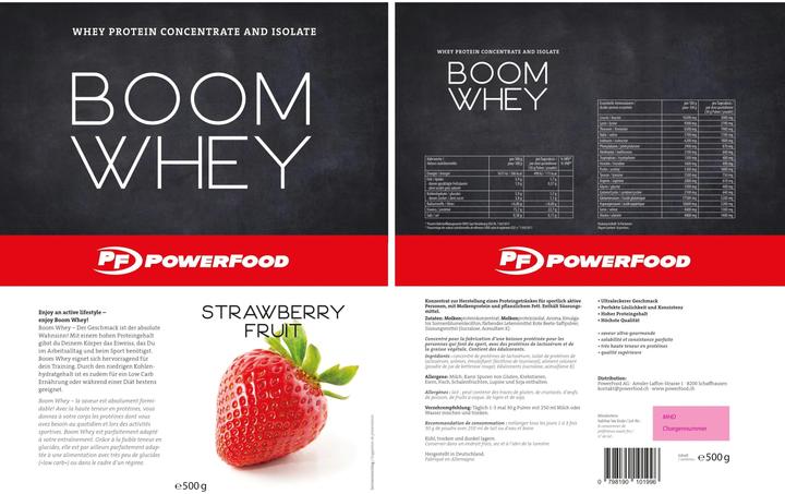 Produktbild PowerFood One Boom Whey (Erdbeere, 1 Stk., 500 g)