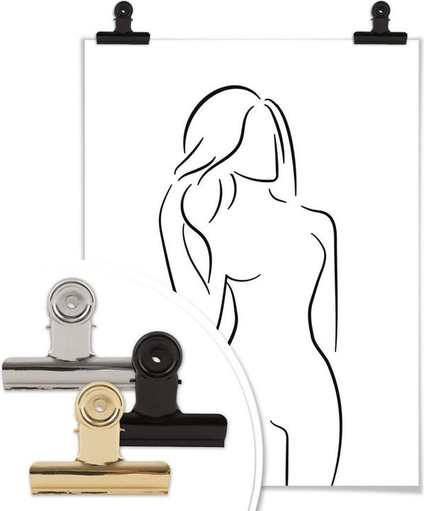 Actual product image Trenddeko Lineart - Female curves (30 x 40 cm)