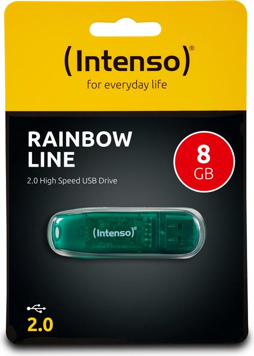 Image du produit Intenso Ligne arc-en-ciel (8 Go, USB-A, USB 2.0)