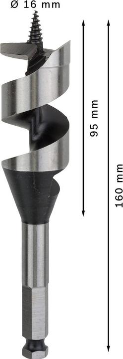 Produktbild Bosch Professional Zubehör PRO Wood Holzschlangenbohrer, 32 x 95 x 160 mm (32 Millimeter)