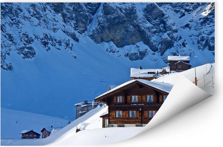 Produktbild Trenddeko Ferienhütte in den Schweizer Alpen (60 x 40 cm)