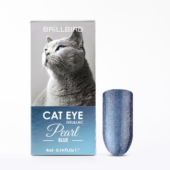 Image du produit BrillBird Cat Eye Pearl Blue 4ml (Vernis semi-permanent)