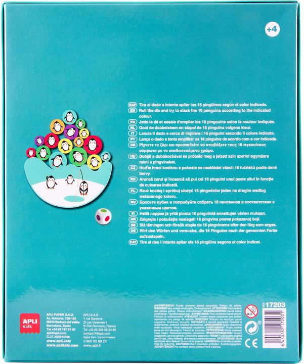 Immagine prodotto Apli Gioco di equilibrio pinguino (Multilingue)