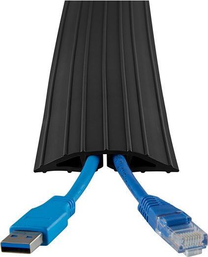 Image du produit Multibrackets Goulotte de câblage au sol 60x10000, PVC, noir (Conduit, 1000 cm)