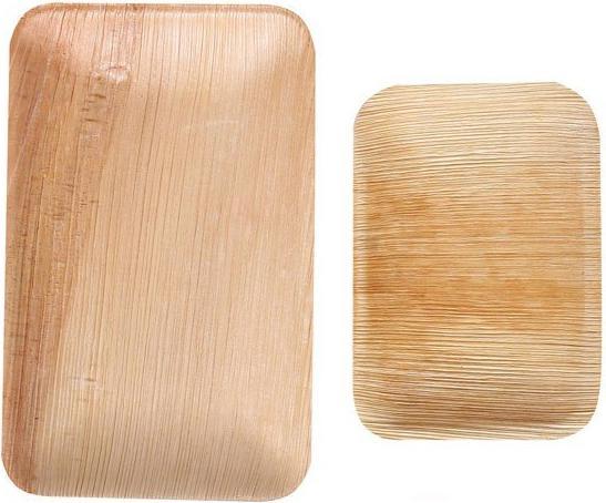 Actual product image Naturestar Organic plate rectangular palm leaf (100 x)