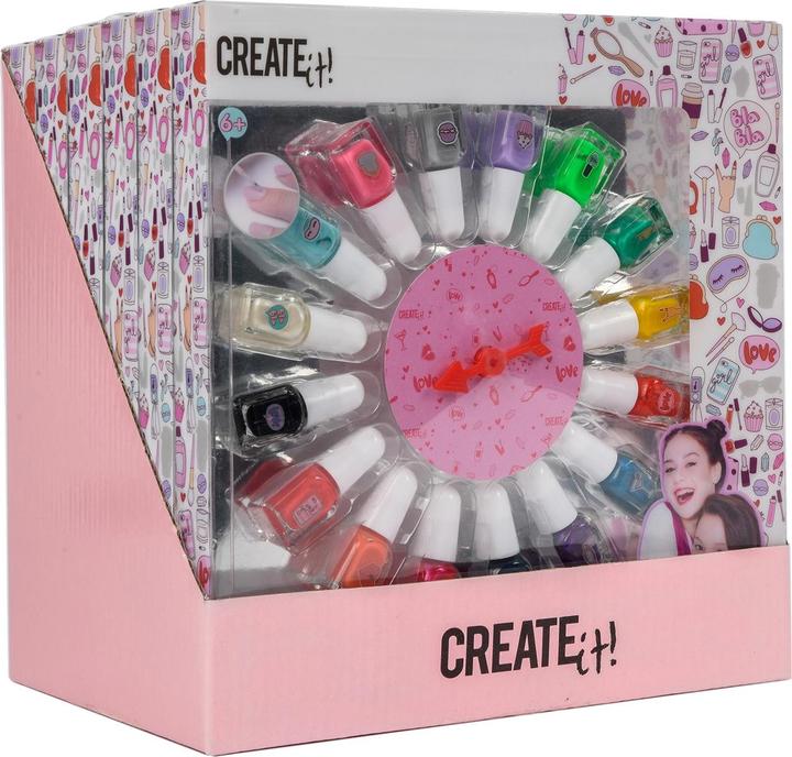 Actual product image Create It! Nail Polish Set Spinning Wheel 16 Pots