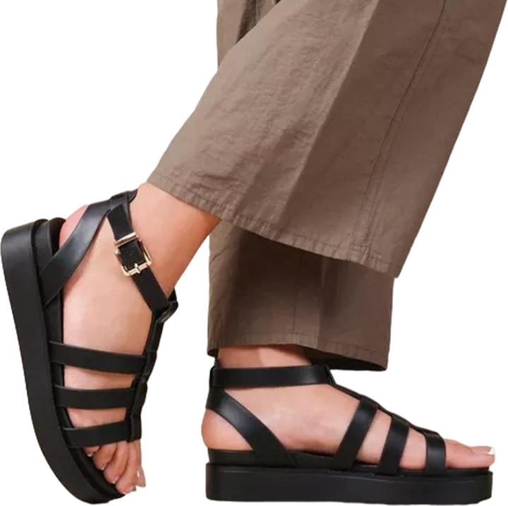 Actual product image Where's That From Womens/Ladies Dubai Platform Extra Wide Gladiator Sandals (38)