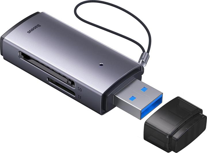 Image du produit Baseus Lite Series Lecteur de cartes USB-A vers SD/TF Gris (USB 3.0)