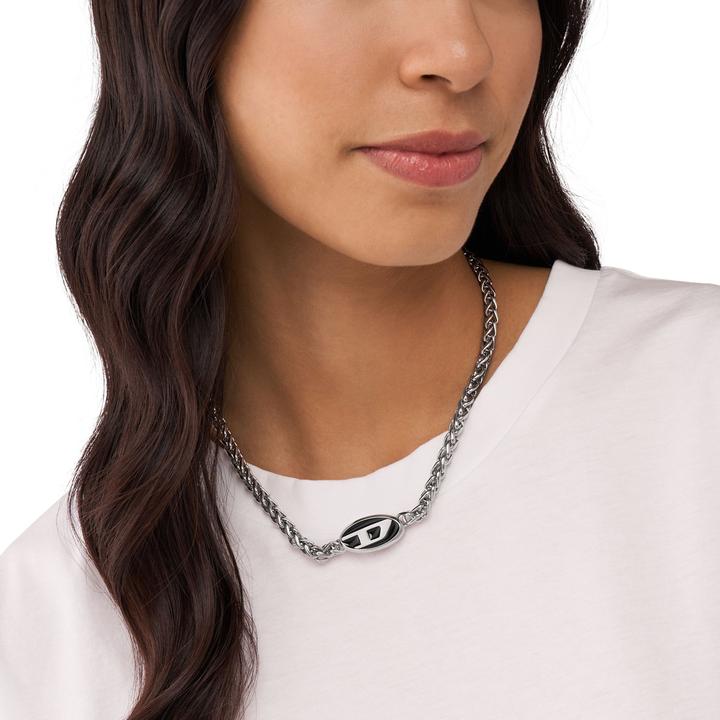 Image du produit Diesel Collier en acier (Acier inoxydable, Émail)