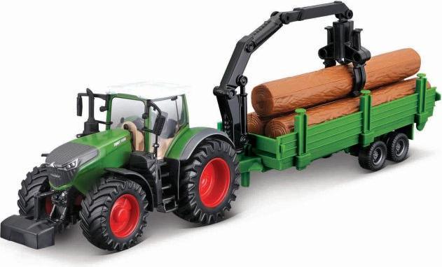 Actual product image Bauer Bburago tractor Fendt 10cm timber transporter friction