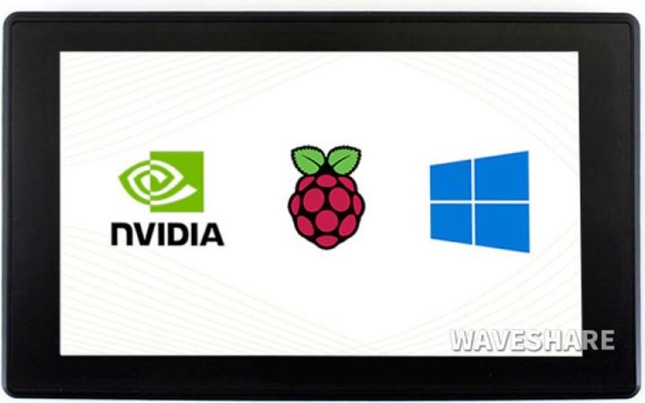 Produktbild WaveShare 7inch HDMI Capacitive Touch Screen 1024x600 mit Gehäuse
