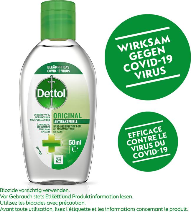 Actual product image Dettol Hand disinfection gel (50 ml)