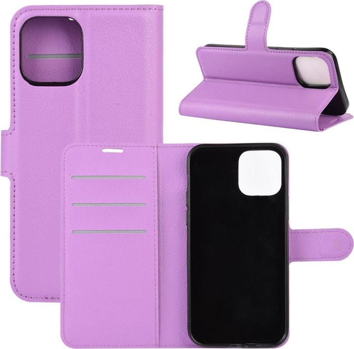Produktbild König Design Hülle Handy Schutz für Apple iPhone 12 Mini Case Cover Tasche Etuis Violett Neu (Apple iPhone 12 mini)