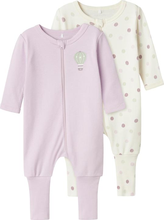 Name it Nbfnightsuit 2p Zip Ff Jet Dot Noos