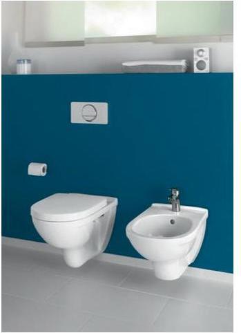 Produktbild Villeroy & Boch WC-Set O.novo DirectFlush offener Splrand wei 5660HRR1 mit Beschichtung