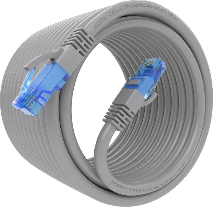 Immagine prodotto Aisens CAVO ROSSO LATIGUILLO RJ45 CAT.6 UTP AWG26 CCA GRIS 10M (U/UTP, CAT6, 10 m)