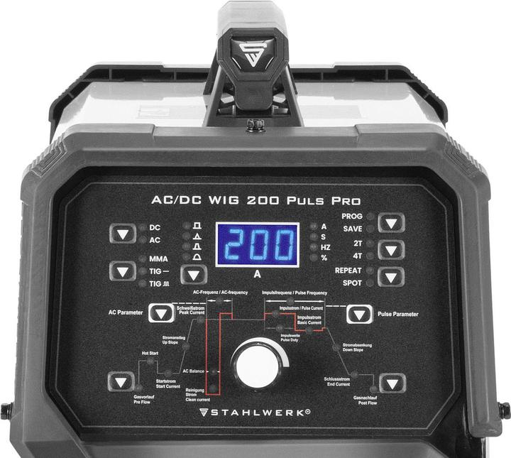 Actual product image Stahlwerk Digital welder AC/DC TIG 200 Pulse Pro IGBT Inverter 200A