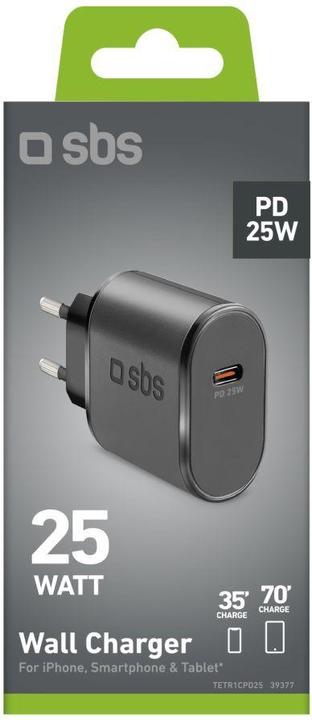 Actual product image SBS Charger USB-C PD 25W black (25 W)