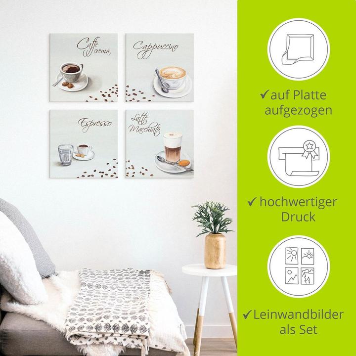 Immagine prodotto Artland Cappuccino Espresso Latte Macchiato A6PT (40x40 cm)