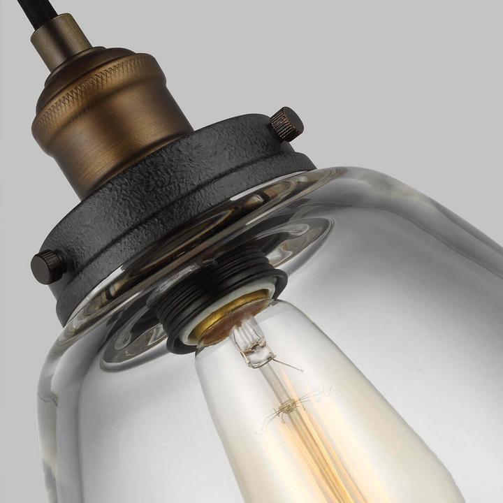Immagine prodotto Elstead Lighting Baskin lampada a sospensione E27 27cm Ottone invecchiato, zinco scuro e trattato con agenti (E27)