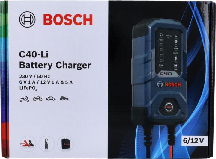 Immagine prodotto Bosch Automotive Caricabatterie C40-LI (12V, 6V, 5 A)