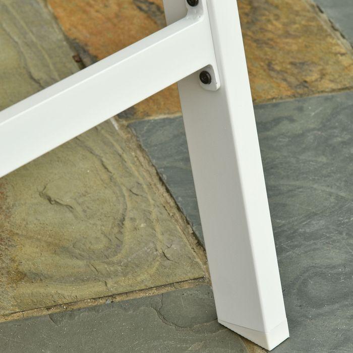 Immagine prodotto Swisshandel24 Lettino prendisole, lettino da giardino, schienale a 5 livelli, alluminio, bianco crema, 169 x 65 x (169 cm)