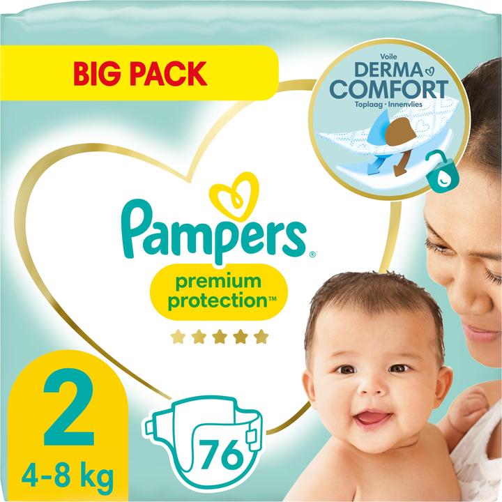 Pampers Premium Protection (Gr. 2, Tragepack, 76 Stück)