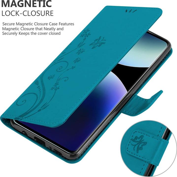 Produktbild Cadorabo Hülle für Xiaomi RedMi Note 14 Pro Plus 5G mit Blumen Muster (Xiaomi Redmi Note 14 Pro 5G)