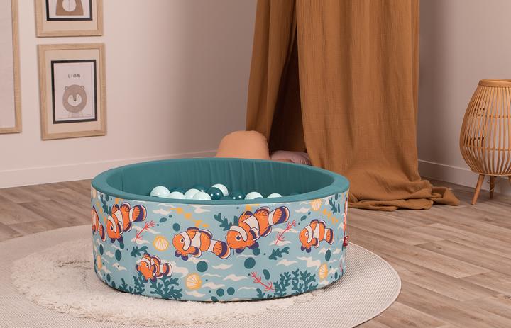Image du produit Knorrtoys Piscine à balles soft - "poisson clown" - 150 balles beige/light mint/dark sea