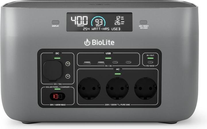 Immagine prodotto Biolite BaseCharge 1500 EU Stazione di alimentazione agli ioni di litio ad alte prestazioni (1521 Wh, 14 kg)
